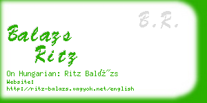 balazs ritz business card